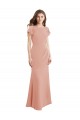 Cap Sleeves Long Chiffon Prom Dress with Low V-Back