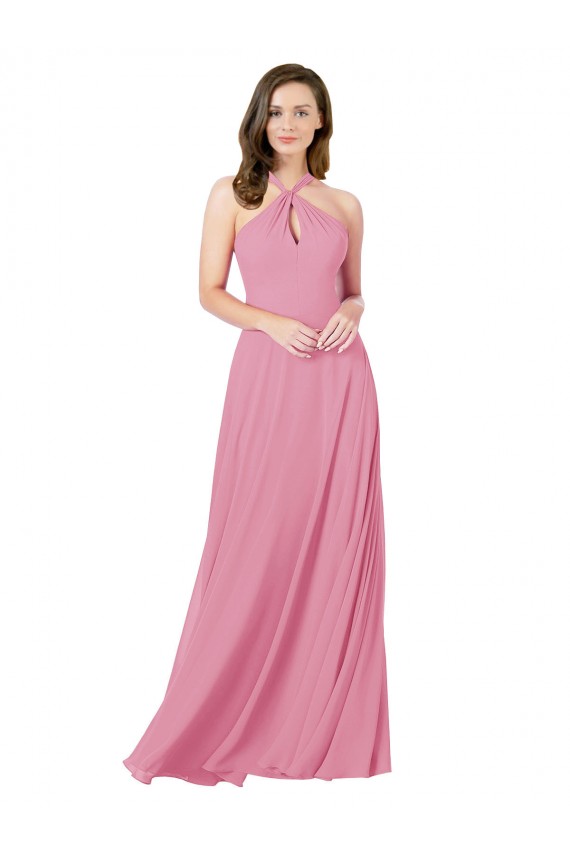 Chiffon Prom Dress with Keyhole Front