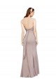 Fit and Flare Long Chiffon Prom Dress with Sash and Open Back