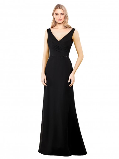 Buy V-Neckline Chiffon Prom Dress with Draped Bodice UK