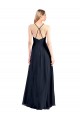 Plunging V-Neckline Halter Chiffon Wrap Prom Dress with High Slit