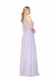 High Neck Halter Shirred Chiffon Prom Dress