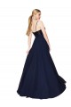 Sweetheart High Neck Sequin Top Long Chiffon Prom Dress