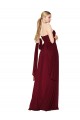 Draped Strapless Long A-Line Chiffon Prom Dress