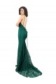 Black Tie Sleek Fishtail Shaped Long Lace Prom Dress