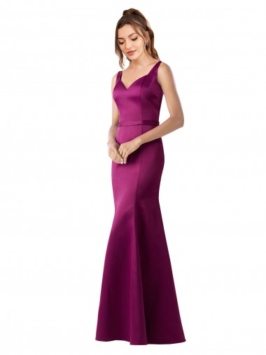 Buy Fitted Sexy Open Back Satin Prom Dress with Floral Details UK