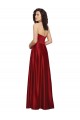 Strapless Satin Prom Dress with Beaded Pocket and Soft Pleating