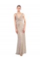 Faux Surplice V-Neck Slim Sparkling Sequin Prom Dress