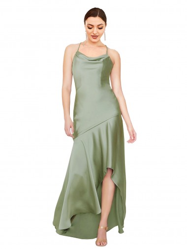 Buy Silky Satin Prom Dress with Bias Cut Skirt UK