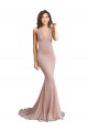 Deep V-Neck Mermaid Low Back Long Spandex Prom Dress