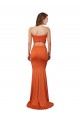 Strapless Bandeau Bodice Long Spandex Prom Dress