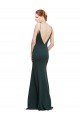 Deep V-Neck and Back Long Crepe Prom Dress