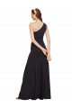 Fit and Flare Crepe Prom Dress with One Shoulder