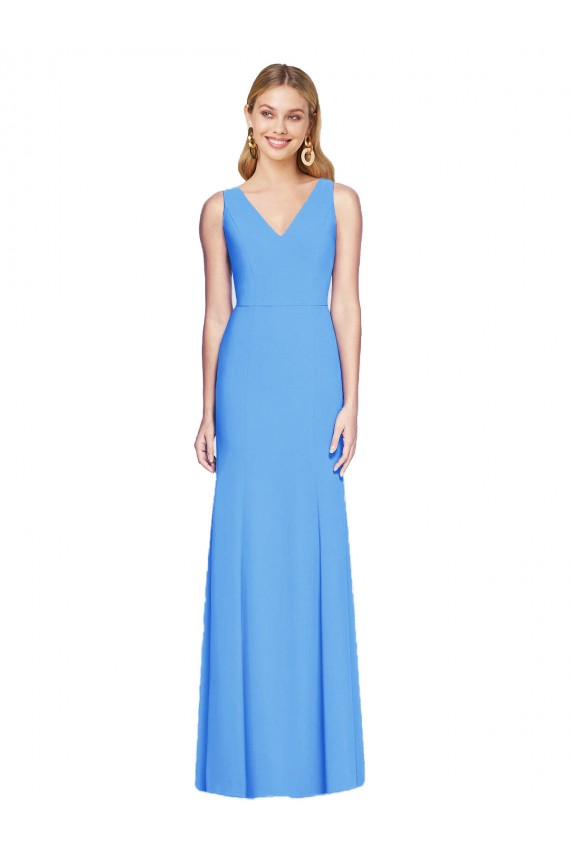 Flattering Trumpet Long Sleeveless Prom Dress with Open Back