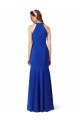 Halter V-Neck Long A-Line Crepe Prom Dress