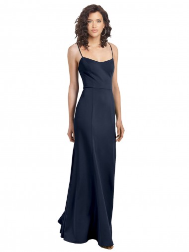 Buy Fit and Flare Scoop Neck Long Sleeveless Stretch Crepe Prom Dress UK