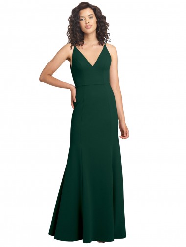 Buy Form Fitting Stretch Crepe A-Line Prom Dress UK