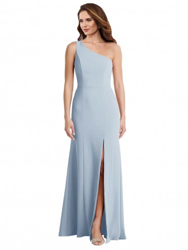 Buy Bold One Shoulder Trumpet Maxi Crepe Prom Dress UK