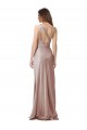 One Shoulder Black-Tie Floor Length Long Stretch Satin Prom Dress