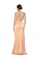 One Shoulder Ruched Stretch Satin Prom Dress with Thigh High Split